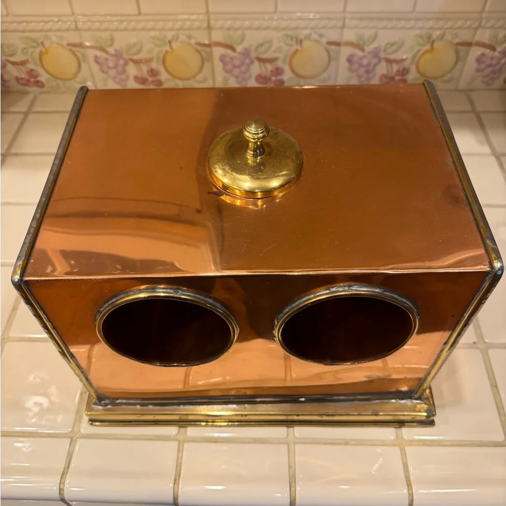 Vintage Copper And Brass Wine Chiller 2 Bottle Handmade One of a Kind!